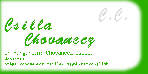 csilla chovanecz business card